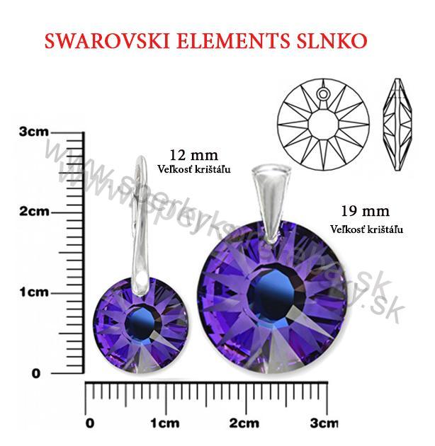 Strieborný prívesok Slnko Crystal Vitrail Medium