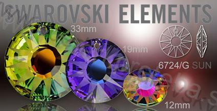 Strieborný prívesok Slnko Crystal Vitrail Medium